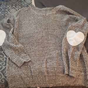 Heart on my elbows knitted sweater